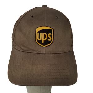TwinHill Mens Snapback UPS Hat Brown Adjustable Logo PolyCotton